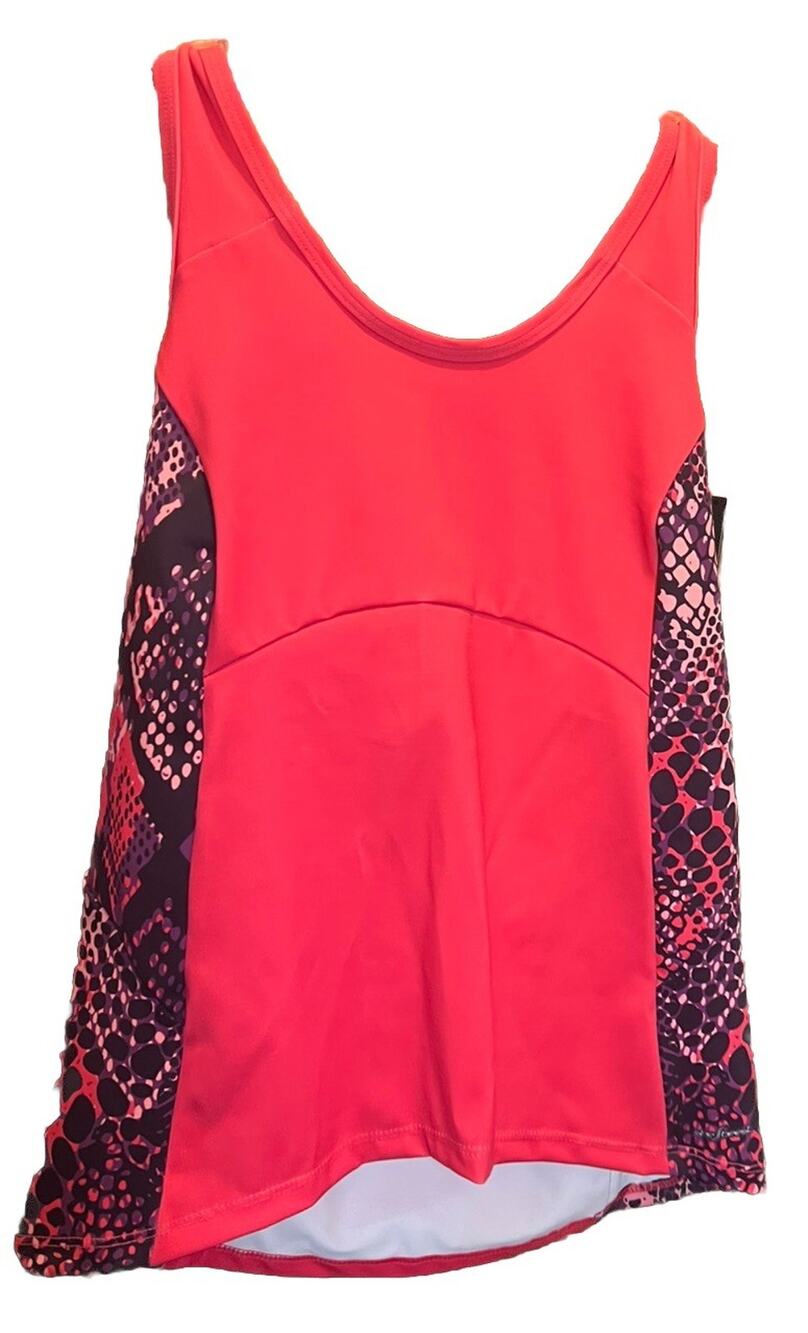 NWT Shebeest Women's Watermelon Silverbella Python Halter Biking Top Small